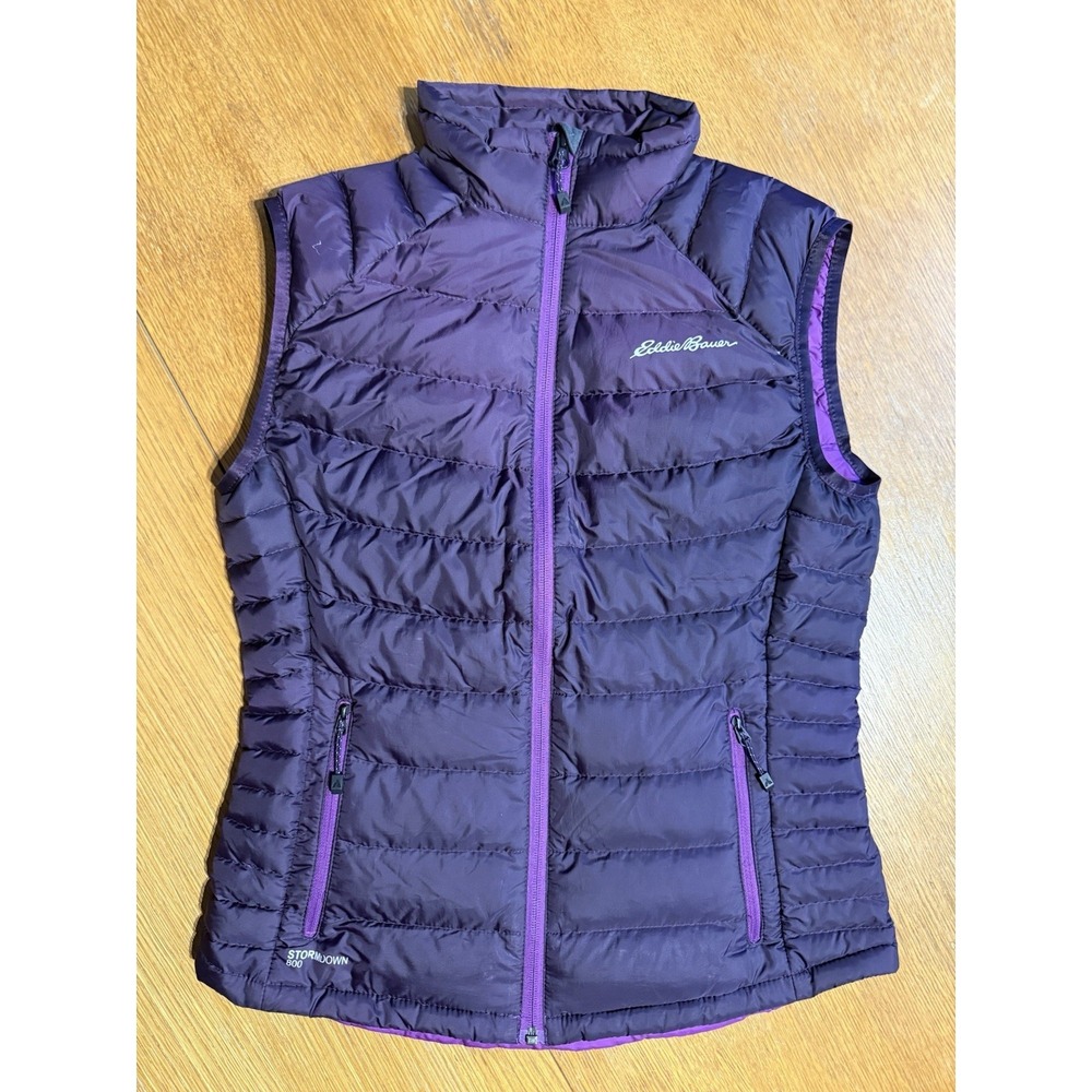 Eddie Bauer First Ascent StormDown 800 Down Vest Womens XS Purple Ultralight